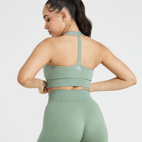 Classic Seamless 2.0 V-Neck Bralette | Sage Marl