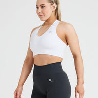 Classic Seamless 2.0 V-Neck Bralette | White