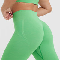 Effortless Seamless Leggings with White Logo | Jade