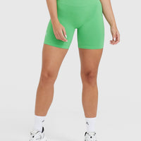 Effortless Seamless Shorts with White Logo | Jade