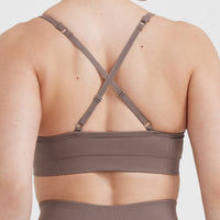 Effortless Strappy Bralette | Washed Cool Brown
