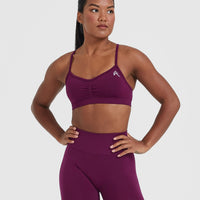 Effortless Strappy Bralette with White Logo | Ripe Fig