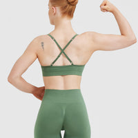 Effortless Strappy Bralette | Forest Green