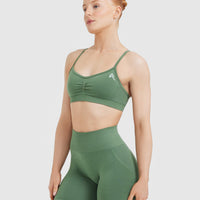 Effortless Strappy Bralette | Forest Green