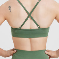 Effortless Strappy Bralette | Forest Green