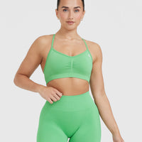 Effortless Strappy Bralette with White Logo | Jade