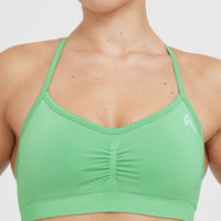 Effortless Strappy Bralette with White Logo | Jade
