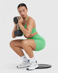 Effortless Strappy Bralette with White Logo | Jade