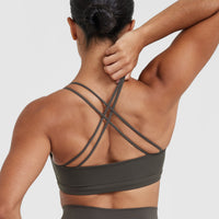 Everyday Cross Over Bralette | Deep Taupe