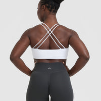 Everyday Cross Over Bralette | White