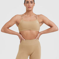 Everyday Cross Over Bralette | Dune Brown