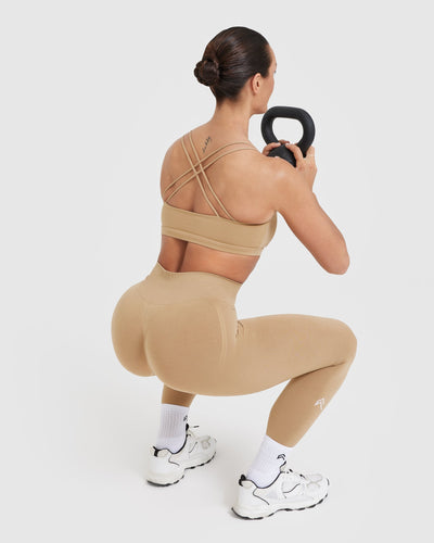 Everyday Cross Over Bralette | Dune Brown