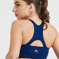 Effortless Seamless High Neck Bralette | Midnight