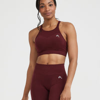 Effortless Seamless High Neck Bralette | Rosewood