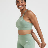 Effortless Seamless High Neck Bralette | Sage