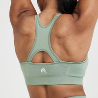 Effortless Seamless High Neck Bralette | Sage