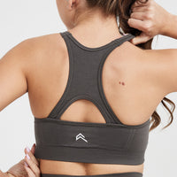 Effortless Seamless High Neck Bralette | Deep Taupe