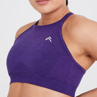 Effortless Seamless High Neck Bralette | Amethyst