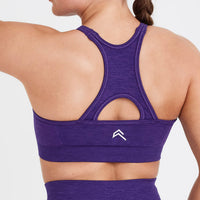 Effortless Seamless High Neck Bralette | Amethyst