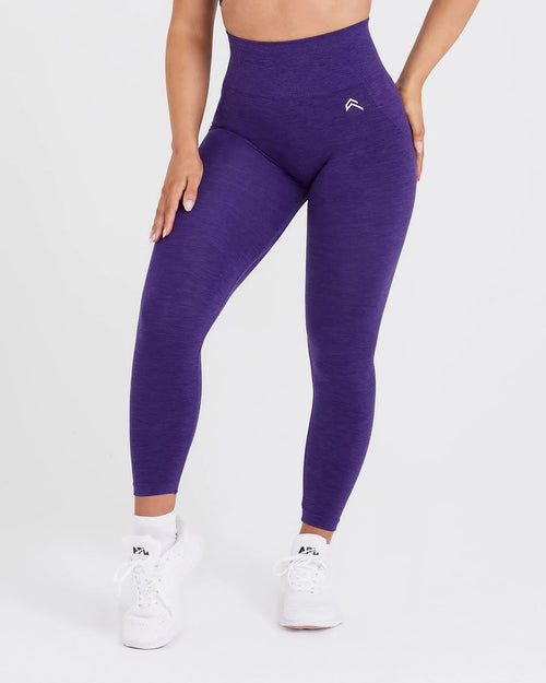 Oner Modal Effortless Seamless Leggings with White Logo | Amethyst
