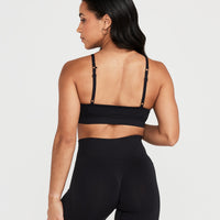 Effortless Micro Bralette | Black