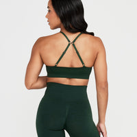 Effortless Micro Bralette with White Logo | Evergreen