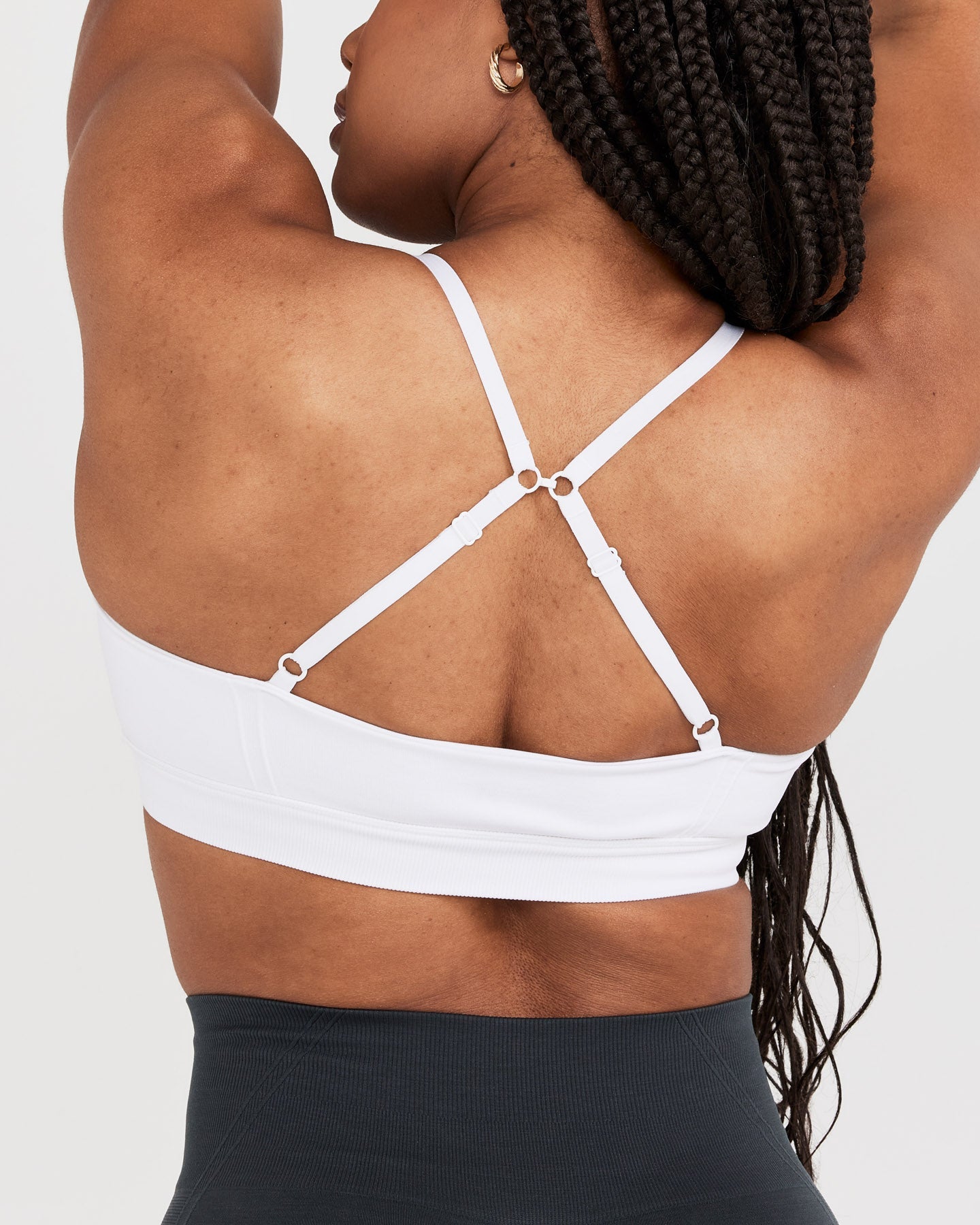 Effortless Micro Bralette with White Logo | White
