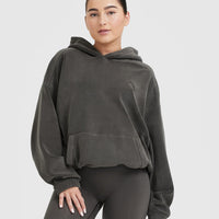 Fleece Oversized Hoodie | Deep Taupe