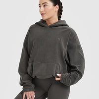 Fleece Oversized Hoodie | Deep Taupe