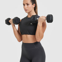 Go To Muscle Crop Vest | Coal