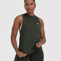 Go To Muscle Vest | Khaki Green