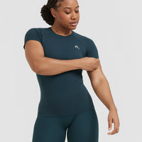 Go To Seamless Fitted Top | Oil Blue