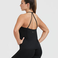 Go To Strappy Loose Vest | Black