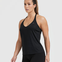 Go To Strappy Loose Vest | Black