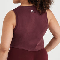Graphic Jersey Tank | Washed Rosewood