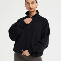Classic Lounge 1/2 Zip Sweatshirt | Black