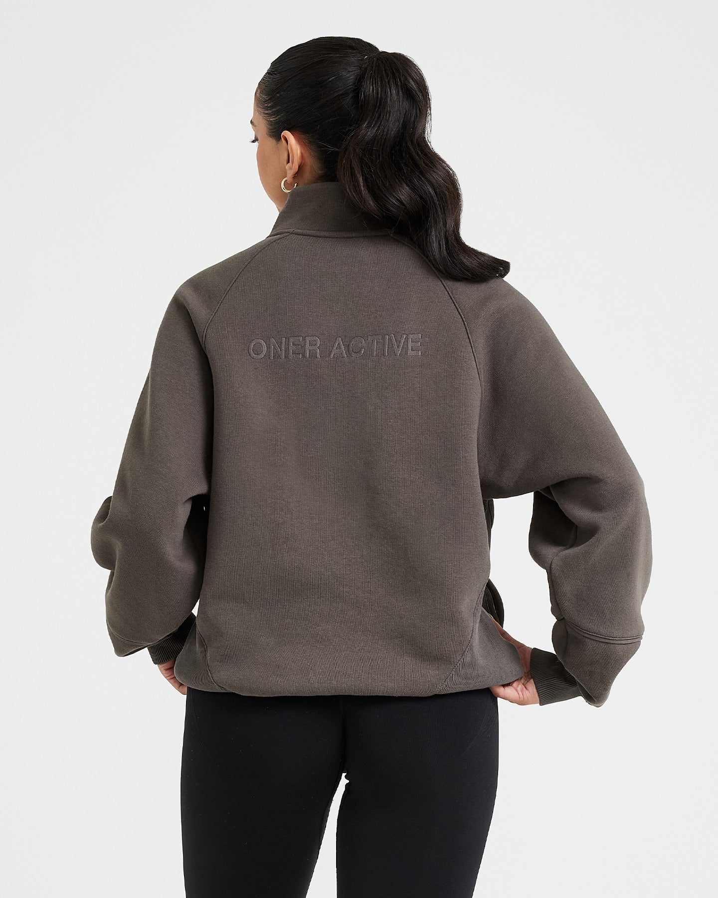 Classic Lounge 1/2 Zip Sweatshirt | Deep Taupe