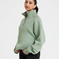 Classic Lounge 1/2 Zip Sweatshirt | Sage