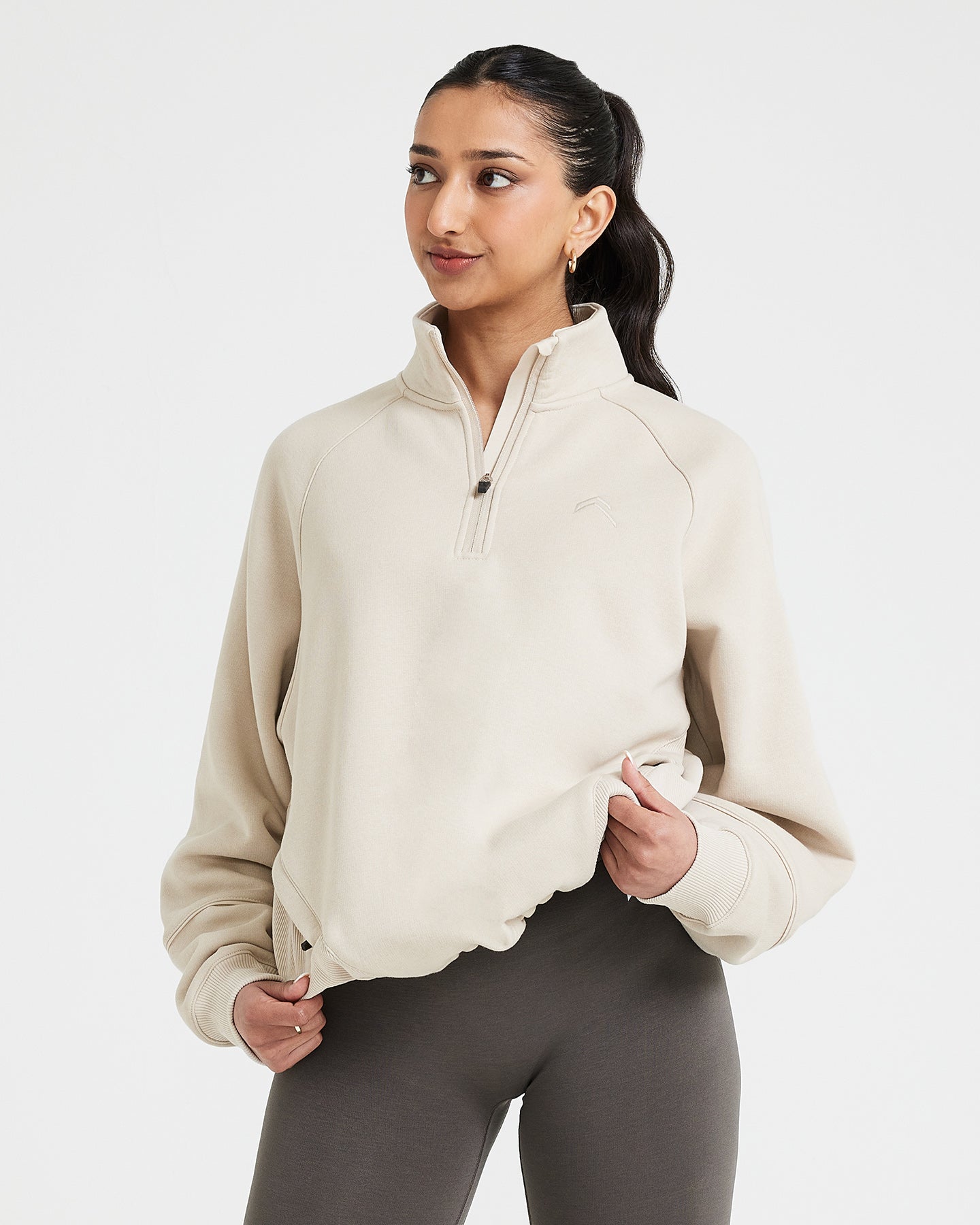 Classic Lounge 1/2 Zip Sweatshirt | Sand