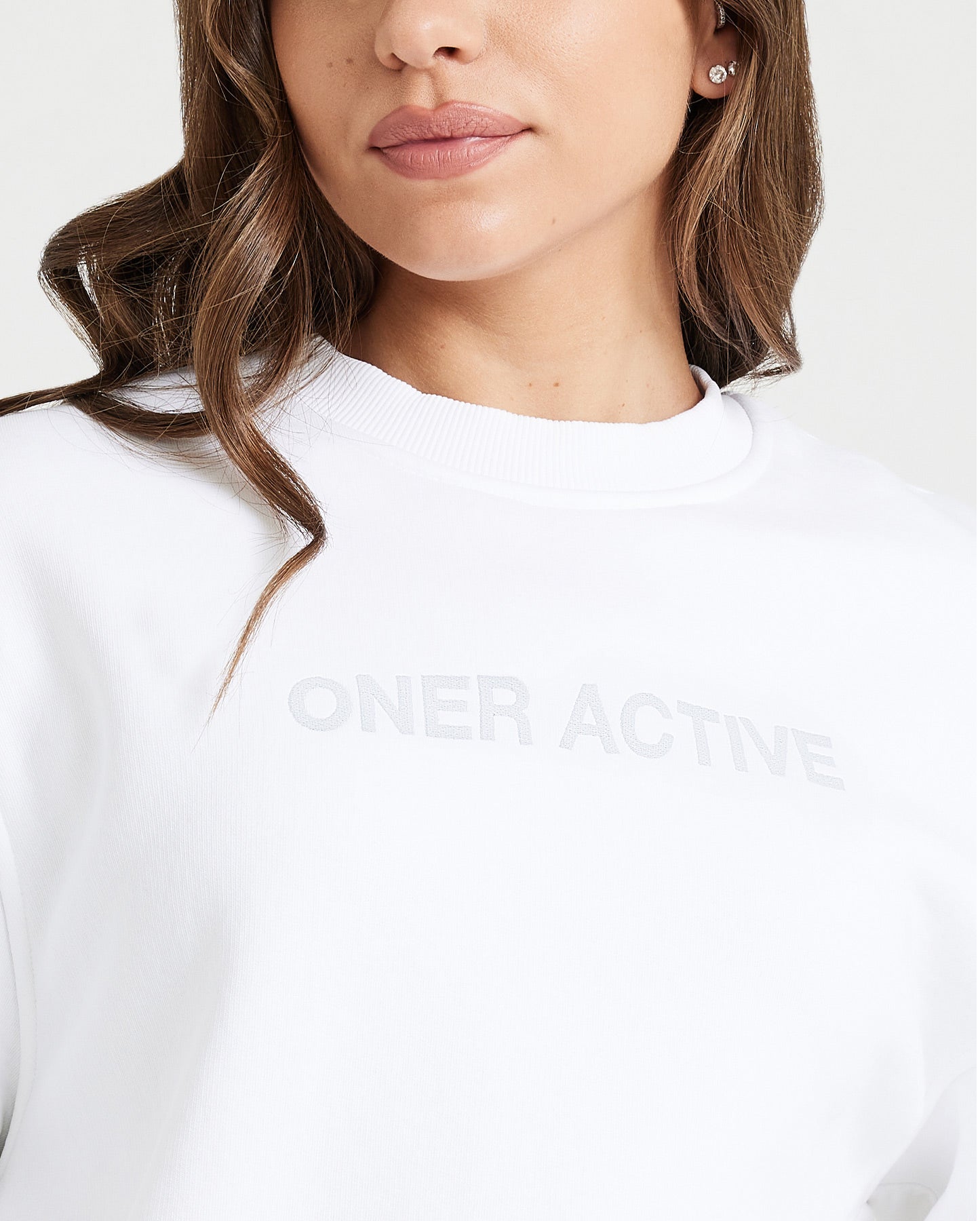 Classic Lounge Oversized Crew Neck | White