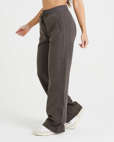 Classic Lounge Straight Leg Joggers | Deep Taupe