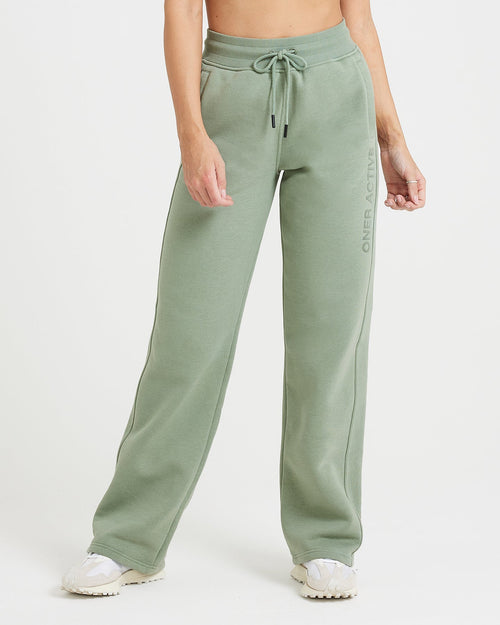 Oner Modal Classic Lounge Straight Leg Joggers | Sage