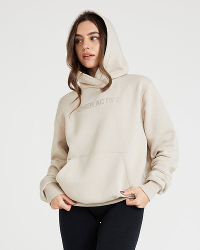 Classic Lounge Oversized Hoodie | Sand