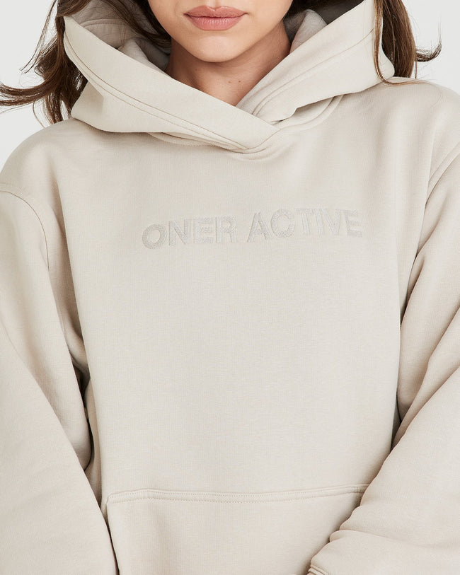 Classic Lounge Oversized Hoodie | Sand