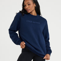 Classic Lounge Oversized Crew Neck | Midnight