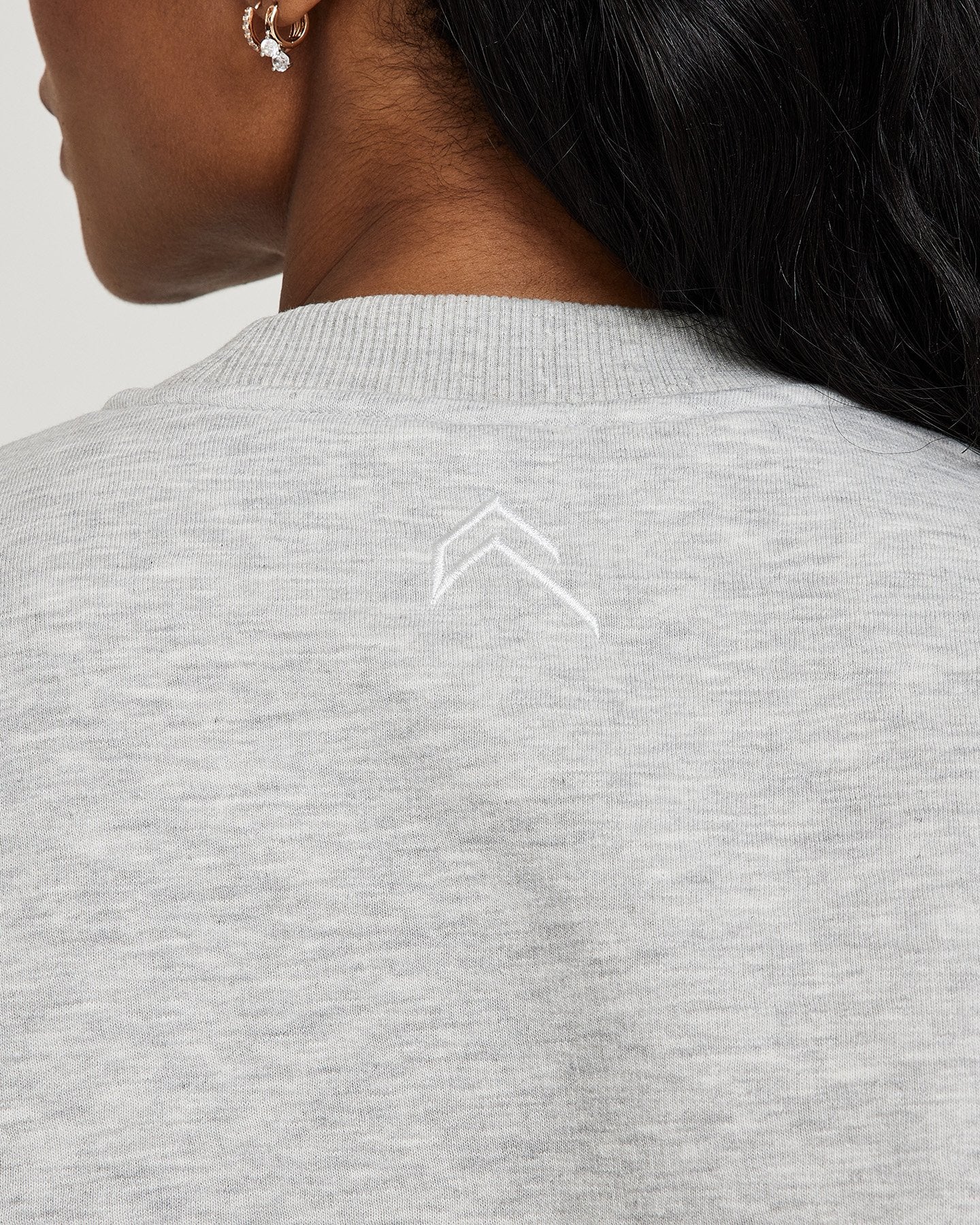 Classic Lounge Oversized Crew Neck | Silver Marl