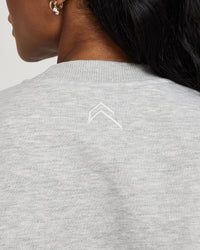 Classic Lounge Oversized Crew Neck | Silver Marl