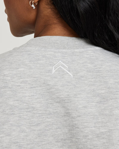 Classic Lounge Oversized Crew Neck | Silver Marl