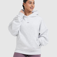 Raising the Bar Graphic Unisex Oversized Hoodie | Light Grey Marl