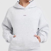 Raising the Bar Graphic Unisex Oversized Hoodie | Light Grey Marl